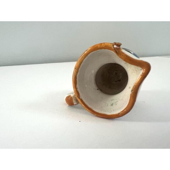 Miniature Vintage Hand Painted Ceramic Pitcher Decorative 1.5" tall Italy - Picture 4 of 9